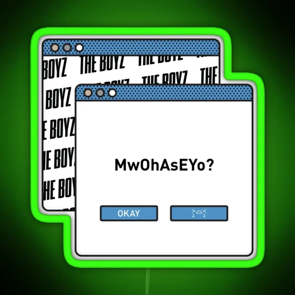 Hyunjae Mwohaseyo RGB Neon Sign