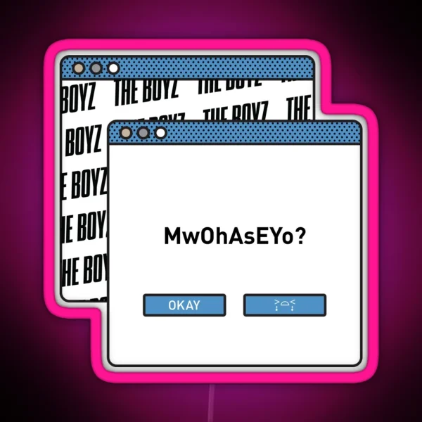 Hyunjae Mwohaseyo RGB Neon Sign