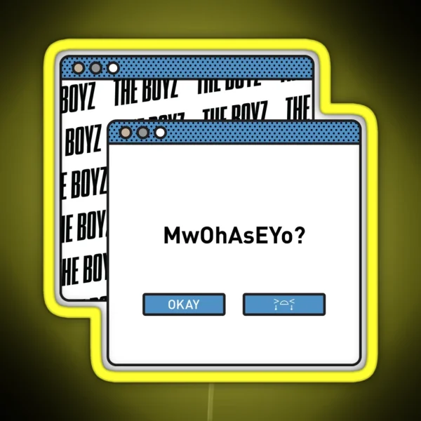 Hyunjae Mwohaseyo RGB Neon Sign