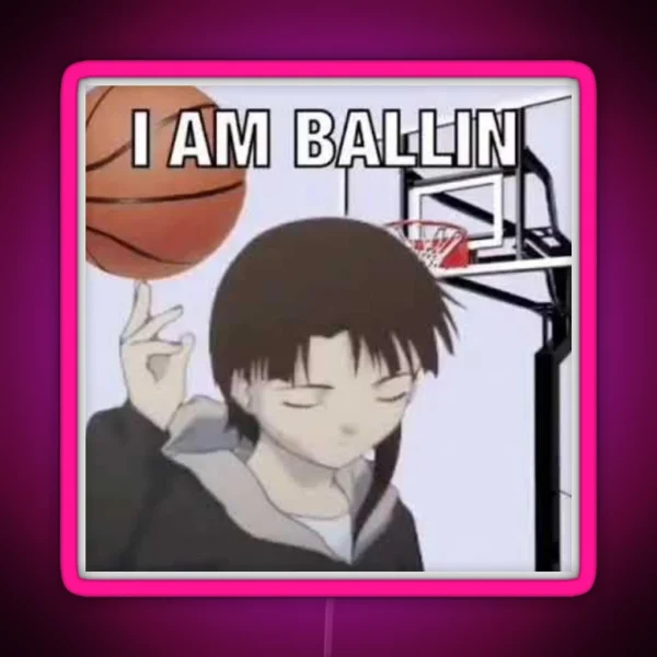 I Am Ballin Lain RGB Neon Sign