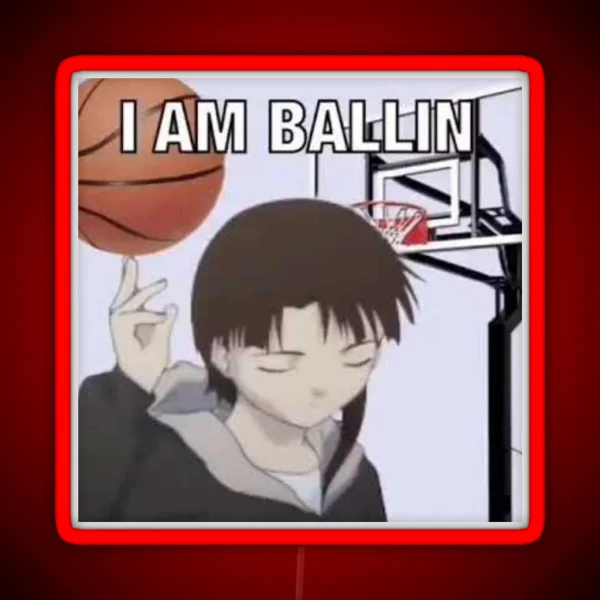 I Am Ballin Lain RGB Neon Sign