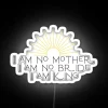 Eye-catching customizable neon sign declaring regal presence with colorful lighting".