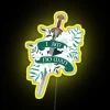 Vintage inspired personalized I Am No Man RGB neon sign.