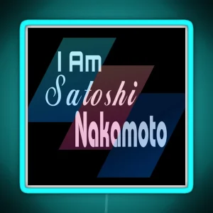 I Am Satoshi Nakamoto Funny On Demand RGB Neon Sign