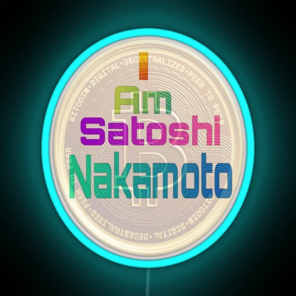 I Am Satoshi Nakamoto On Demand RGB Neon Sign