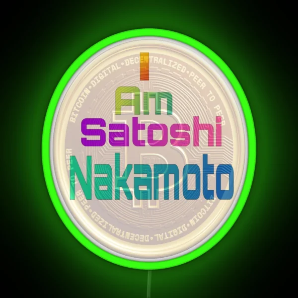 I Am Satoshi Nakamoto On Demand RGB Neon Sign