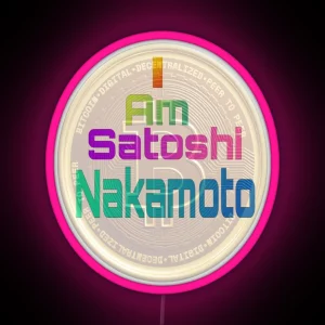 I Am Satoshi Nakamoto On Demand RGB Neon Sign