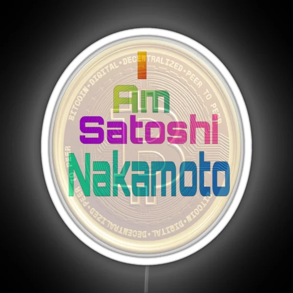 I Am Satoshi Nakamoto On Demand RGB Neon Sign