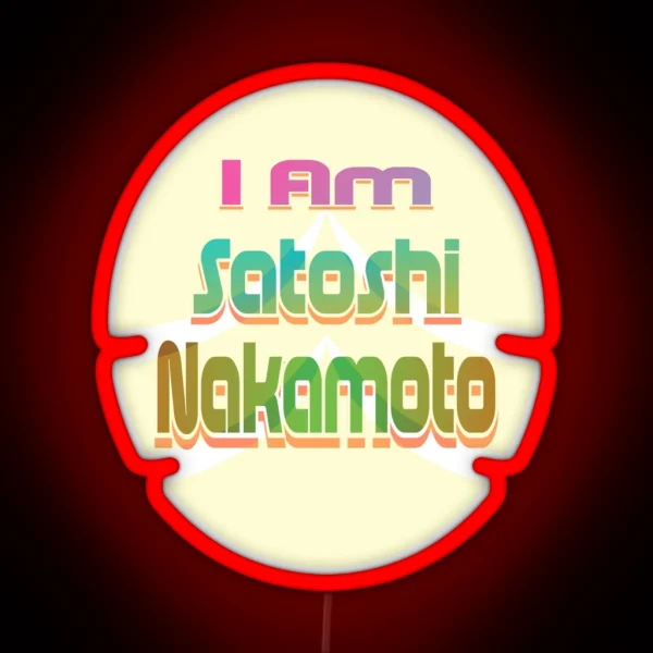I Am Satoshi Nakamoto On Demand RGB Neon Sign