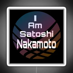 I Am Satoshi Nakamoto On Demand RGB Neon Sign