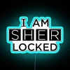 Whimsical Sherlock Holmes RGB neon sign inspired by BBC TV.