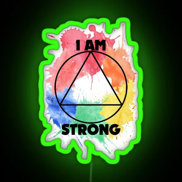 I Am Strong Full Watercolour RGB Neon Sign