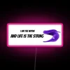 Vibrant Color-Changing Neon Sign with Customizable String Art Inspired Quote