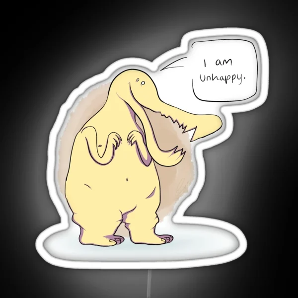 I Am Unhappy RGB Neon Sign