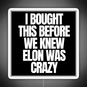 I Bought This Before Elon Went Crazy Bumper Led Decal Accessories Elon Musk Is Crazy Social Led RGB Neon Sign