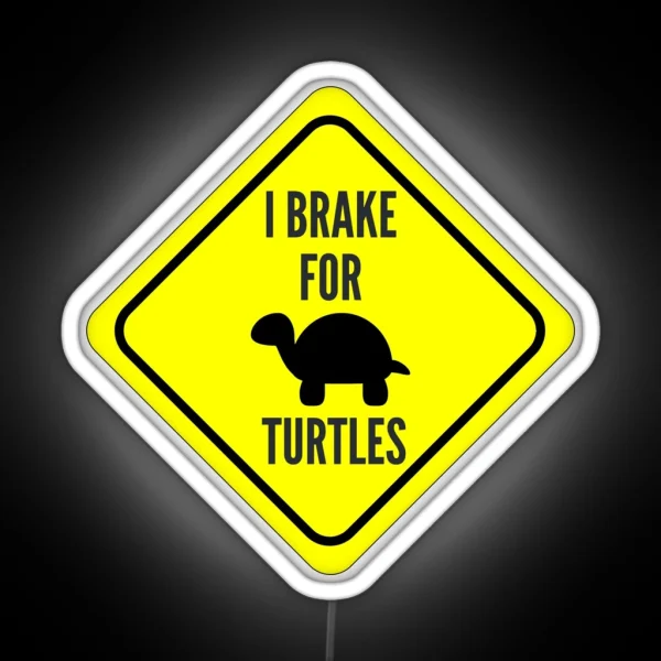 I Brake For Turtles RGB Neon Sign