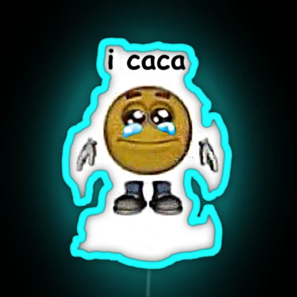 I Caca Cursed Emoji RGB Neon Sign
