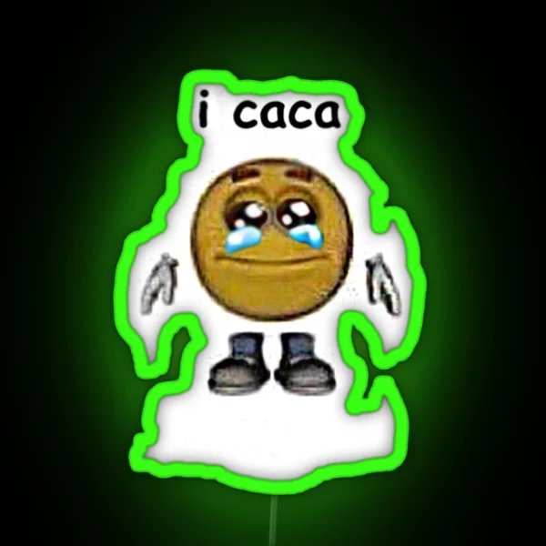 I Caca Cursed Emoji RGB Neon Sign