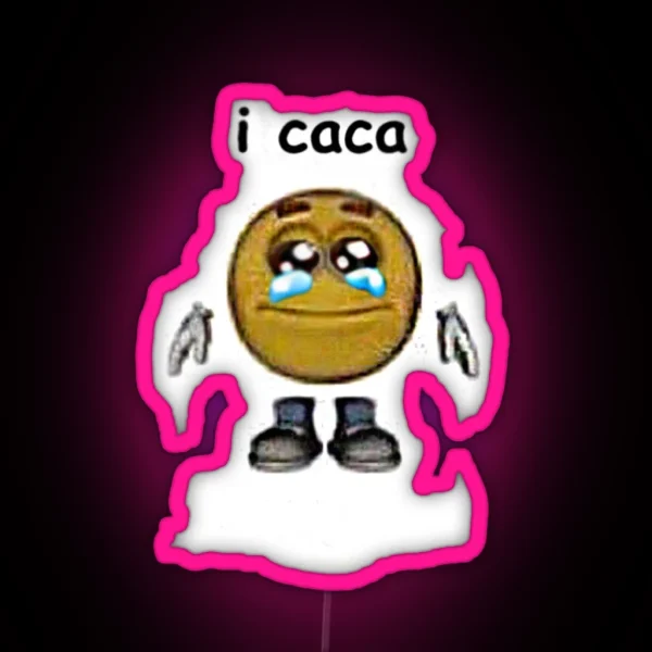 I Caca Cursed Emoji RGB Neon Sign