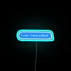 Neon sports decor with vibrant softball theme lighting accents
