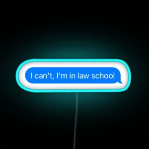 I Can T I M In Law School RGB Neon Sign