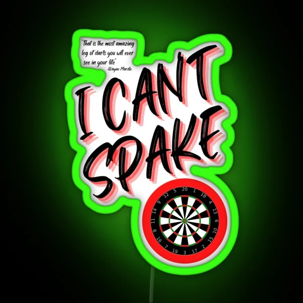 I Can T Spake Wayne Mardle Iconic Saying RGB Neon Sign