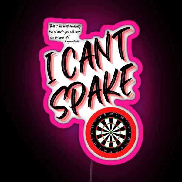 I Can T Spake Wayne Mardle Iconic Saying RGB Neon Sign