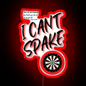 I Can T Spake Wayne Mardle Iconic Saying Black Lettering RGB Neon Sign