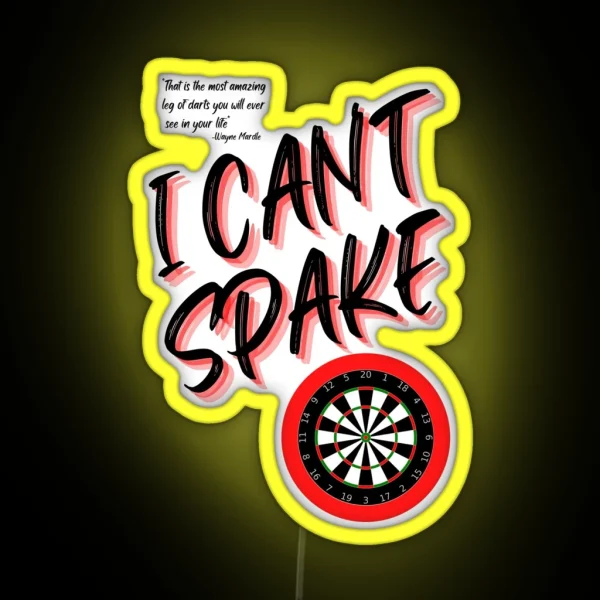 I Can T Spake Wayne Mardle Iconic Saying RGB Neon Sign