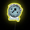 LED Personalized Dance Party Sign with Vibrant RGB Colorful Neon Letters