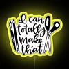 Customizable RGB LED neon signs for creative home decoration purposes.