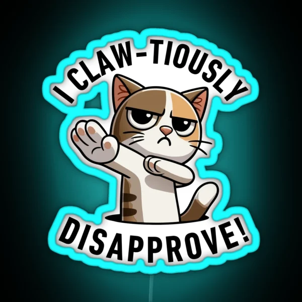 I Claw Tiously Disapprove RGB Neon Sign
