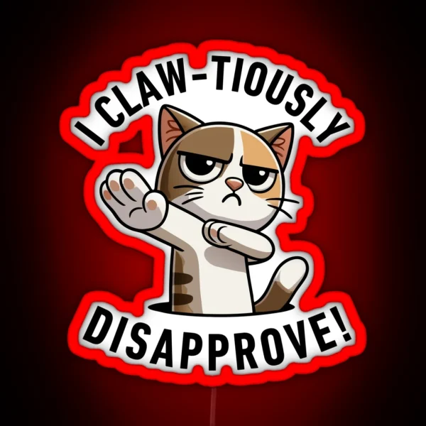 I Claw Tiously Disapprove RGB Neon Sign