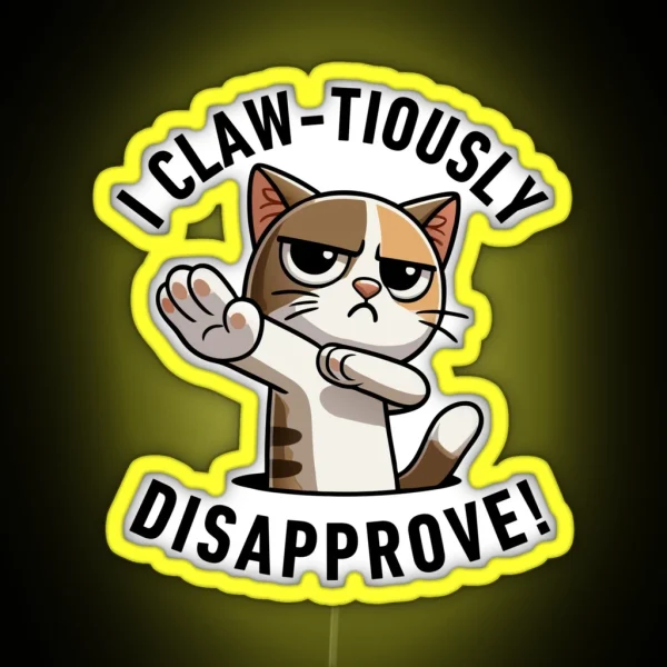 I Claw Tiously Disapprove RGB Neon Sign