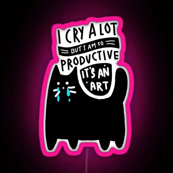 I Cry A Lot Cat Version Cute Ttpd RGB Neon Sign