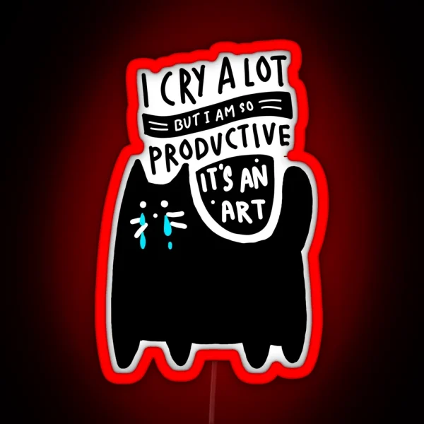 I Cry A Lot Cat Version Cute Ttpd RGB Neon Sign
