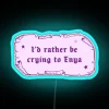 Emotional Enya fan decor, RGB neon crying in rain sign