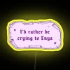 Enchanting Enya music theme LED sign with customizable color options