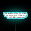 Add edgy humor to your space with sinner's quote neon