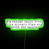 Vintage-inspired RGB Neon Sign Humorously Quotes Saintly Contrarian Philosophy Home Decor