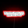 Embracing Life's Imperfections with Unapologetic Humor and Vibrant Neon