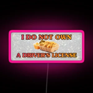 I Do Not Own A Drivers License Bumper Led RGB Neon Sign