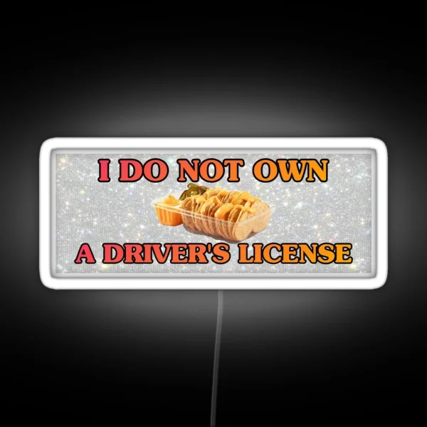 I Do Not Own A Drivers License Bumper Led RGB Neon Sign