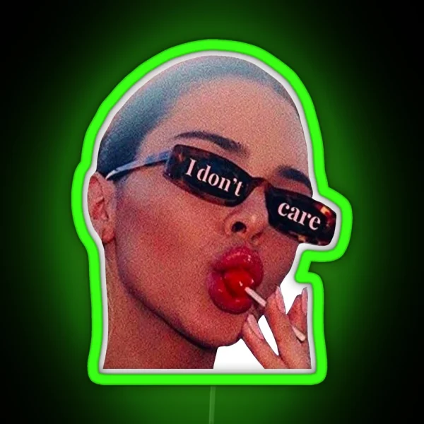I Don T Care RGB Neon Sign