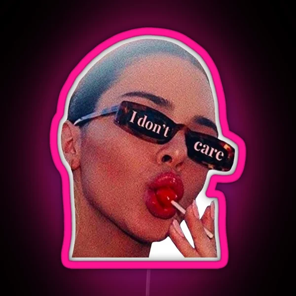 I Don T Care RGB Neon Sign