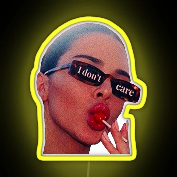 I Don T Care RGB Neon Sign