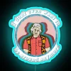 RGB Neon Sign with Dark Humor and Melancholic Emo Quotes Symbol