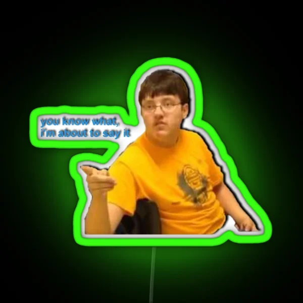 I Dont Care That You Broke Your Elbow Vine RGB Neon Sign