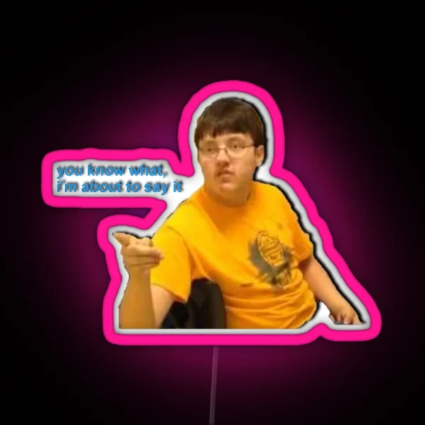 I Dont Care That You Broke Your Elbow Vine RGB Neon Sign