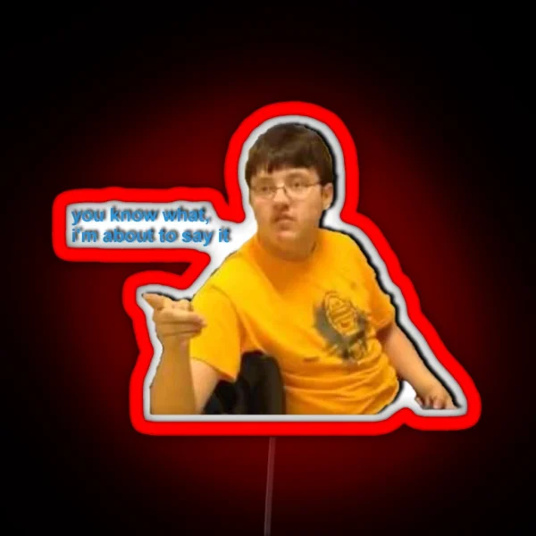 I Dont Care That You Broke Your Elbow Vine RGB Neon Sign